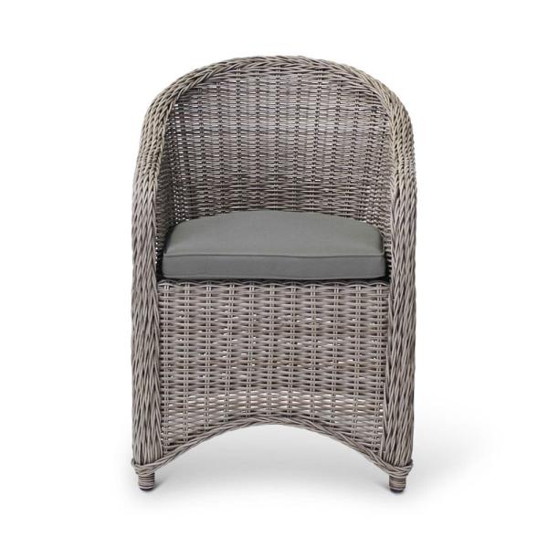 DARWIN armchair sisal grey incl. cushion army