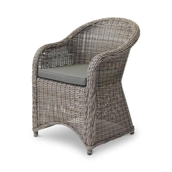 DARWIN armchair sisal grey incl. cushion army