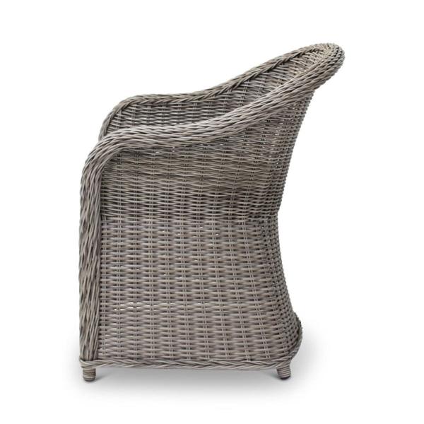 DARWIN armchair sisal grey incl. cushion army