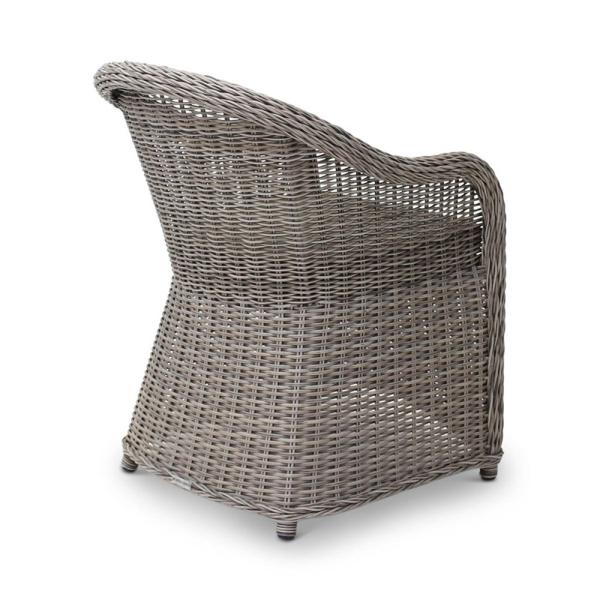 DARWIN armchair sisal grey incl. cushion army