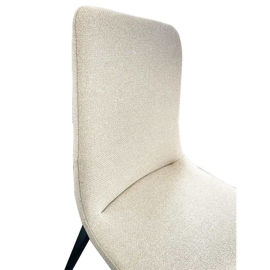 Set of 2 Celeste Dining Chairs – Elegant Linen Upholstered Chairs with Sturdy Wooden Legs for Modern Dining Rooms