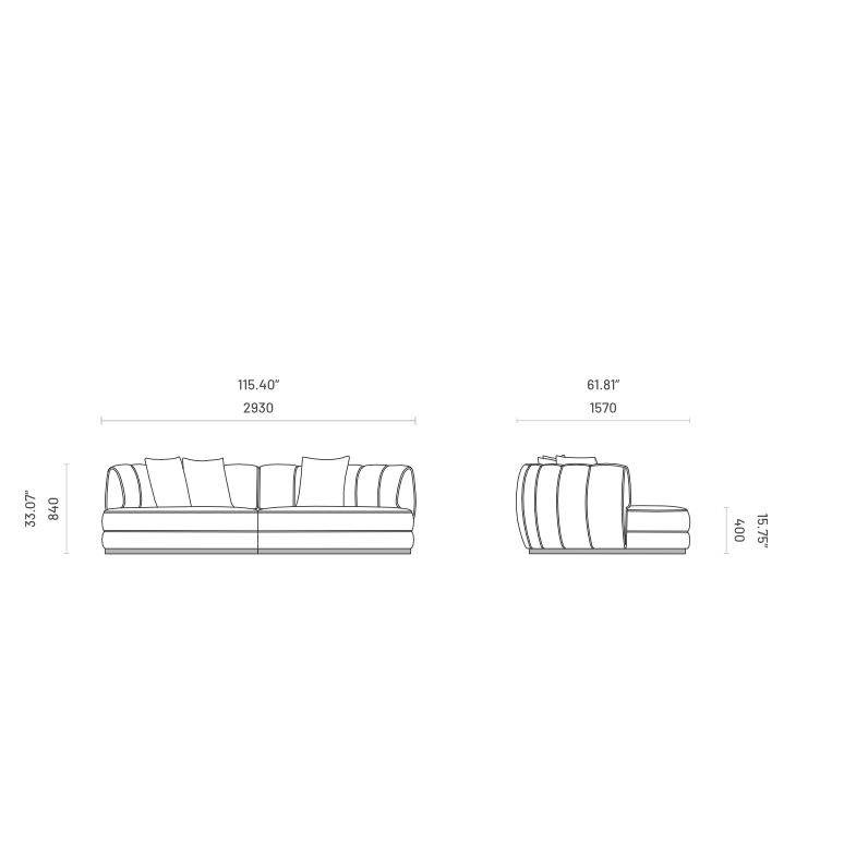 Stella Sofa: Arno   - Modern Living Room Sofa | Stylish & Comfortable Couch