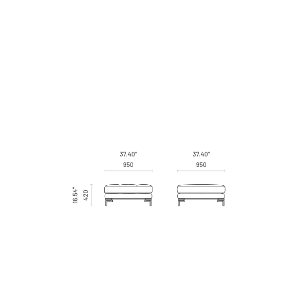 Parker 2-Seater Sofa: Brampton  – Modern & Comfortable Upholstered Seating for Living Room