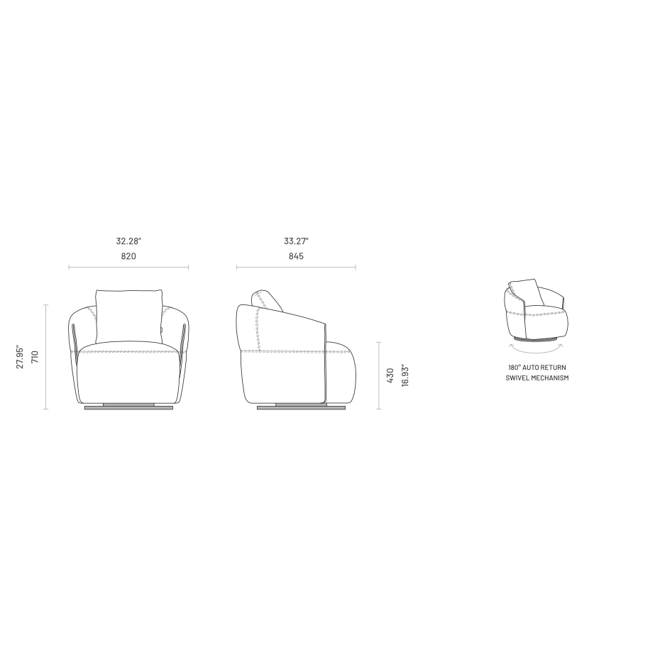 Alice Armchair-Bergen : Stylish and Functional Swivel Seating for Commercial Spaces