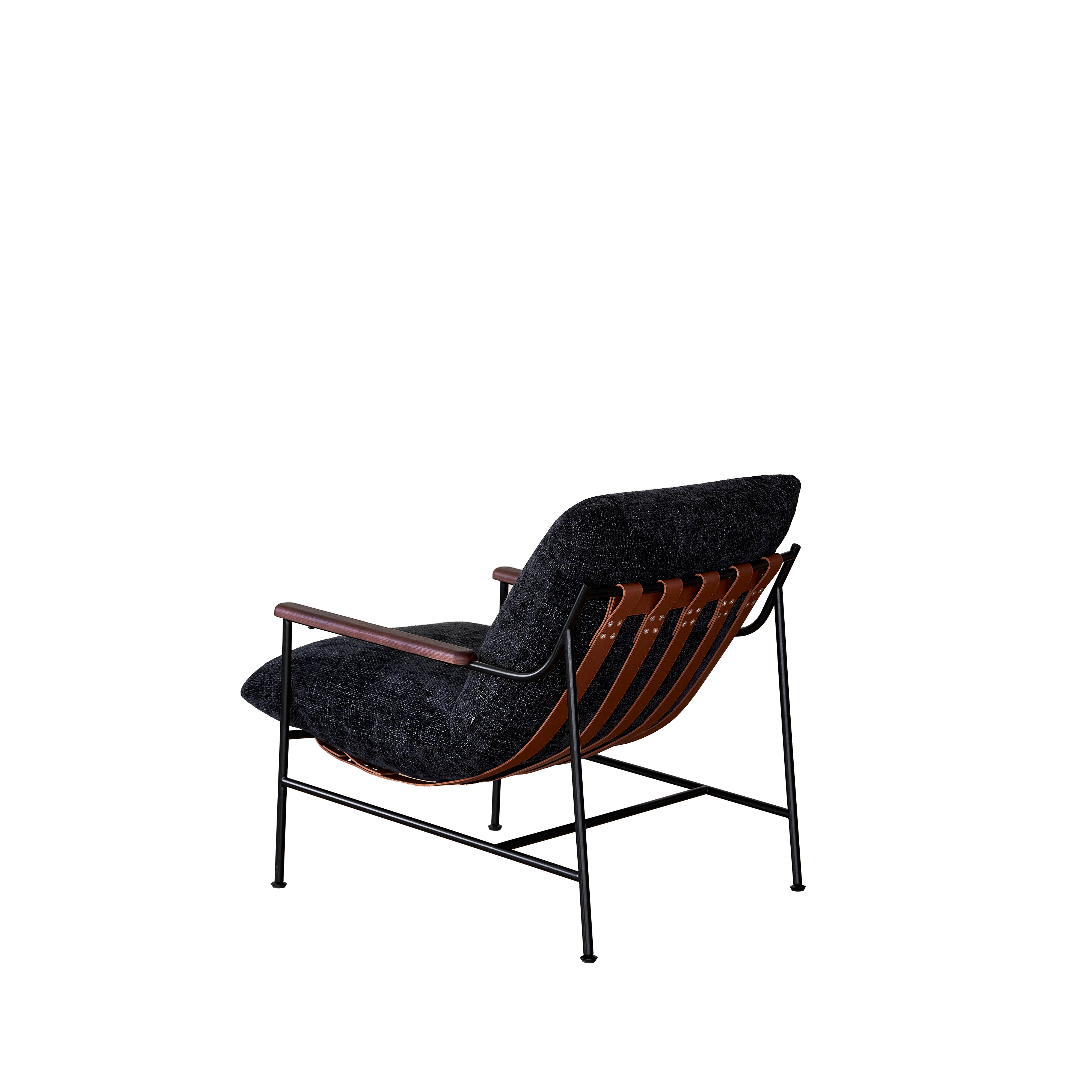 Fika Lounge Chair – Black Powder Coating for Stylish Durability