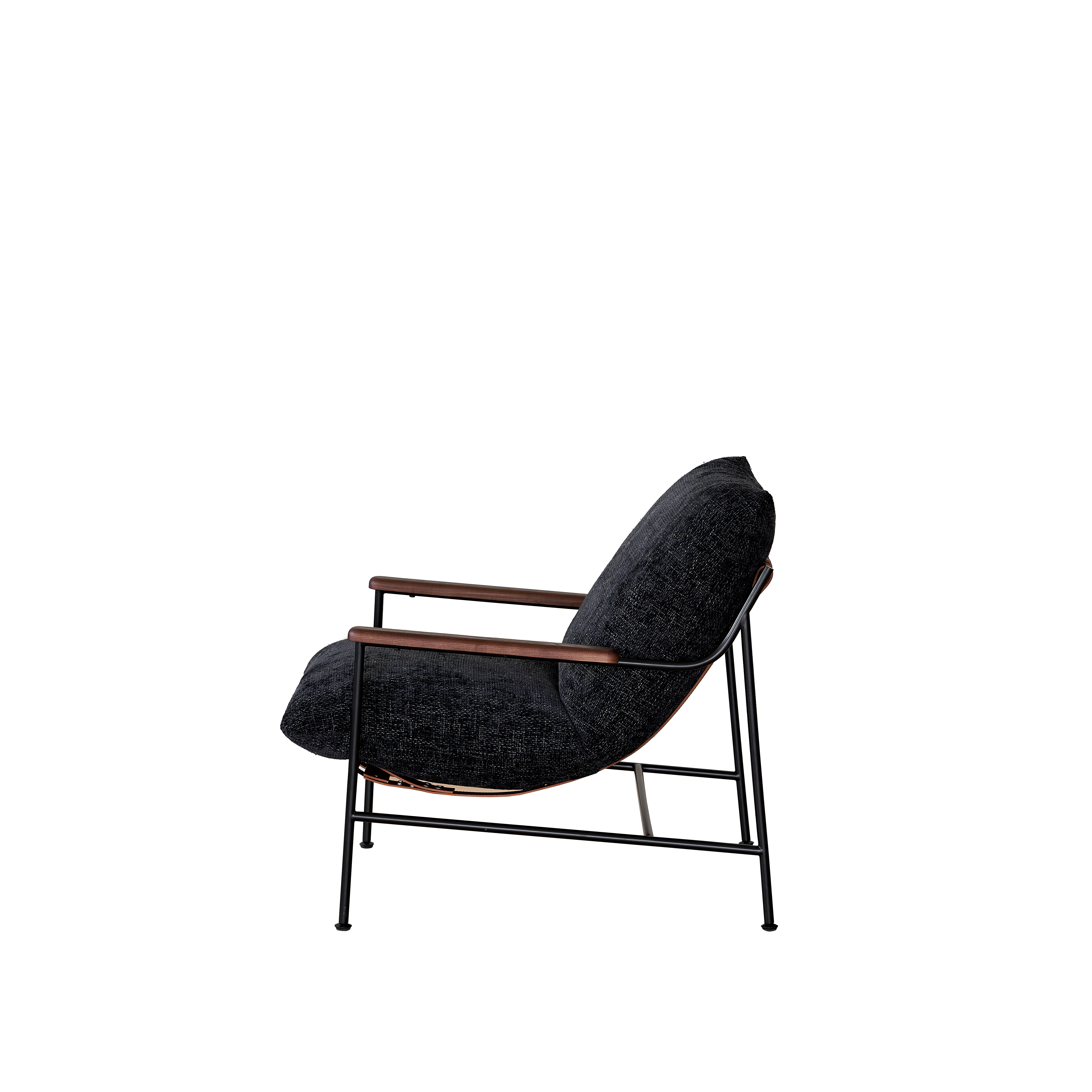 Fika Lounge Chair – Black Powder Coating for Stylish Durability