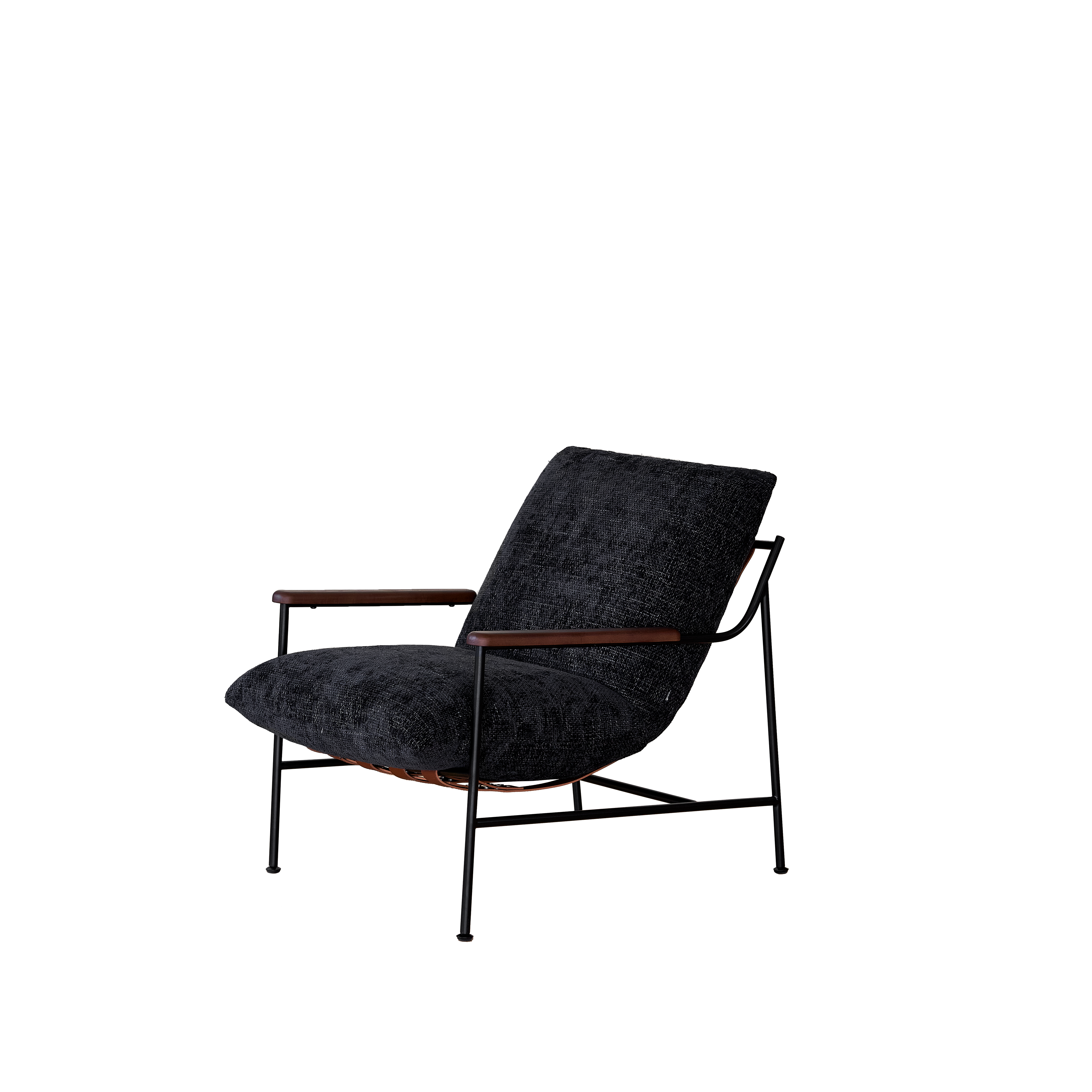 Fika Lounge Chair – Black Powder Coating for Stylish Durability