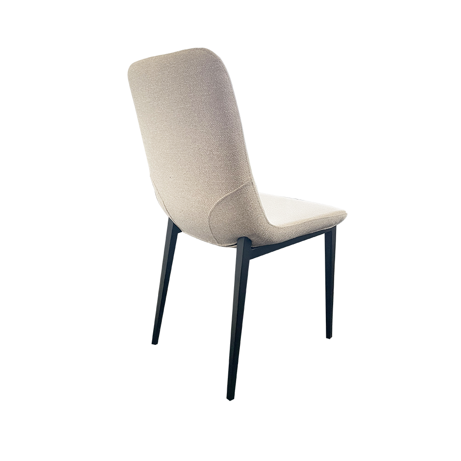 Set of 2 Celeste Dining Chairs – Elegant Linen Upholstered Chairs with Sturdy Wooden Legs for Modern Dining Rooms