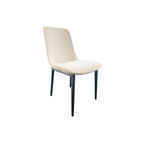 Set of 2 Celeste Dining Chairs – Elegant Linen Upholstered Chairs with Sturdy Wooden Legs for Modern Dining Rooms