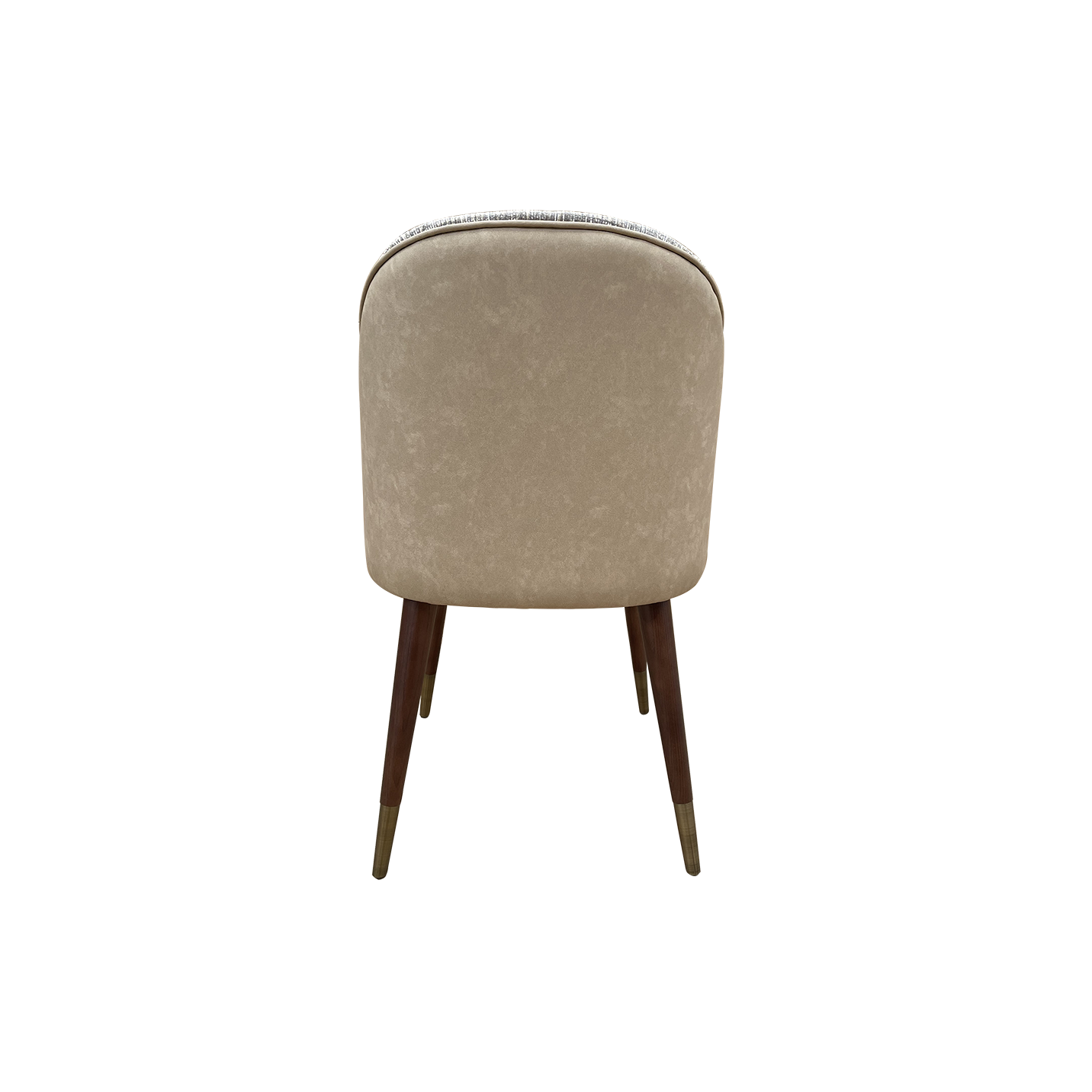 Oxford Dining Chair: Elegant Upholstered Dining Chair with Antique Brass Accents and Wooden Frame