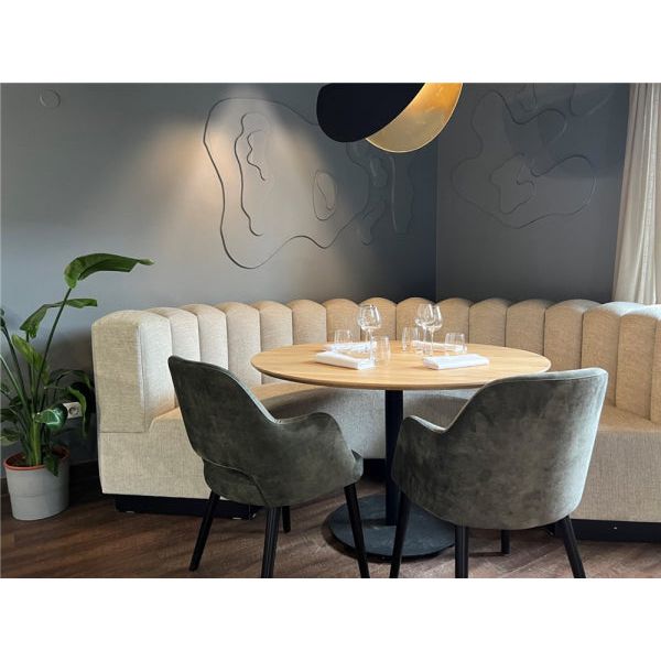 EVA armchair with round wooden legs