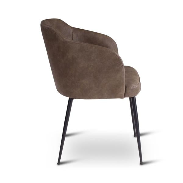AMOR armchair with black metal legs