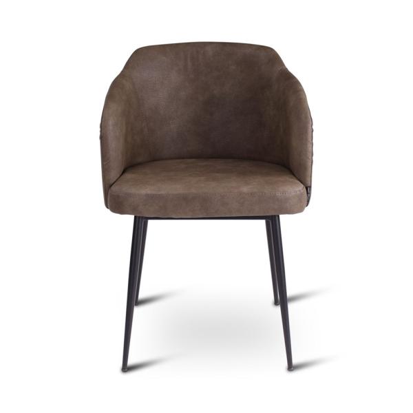 AMOR armchair with black metal legs