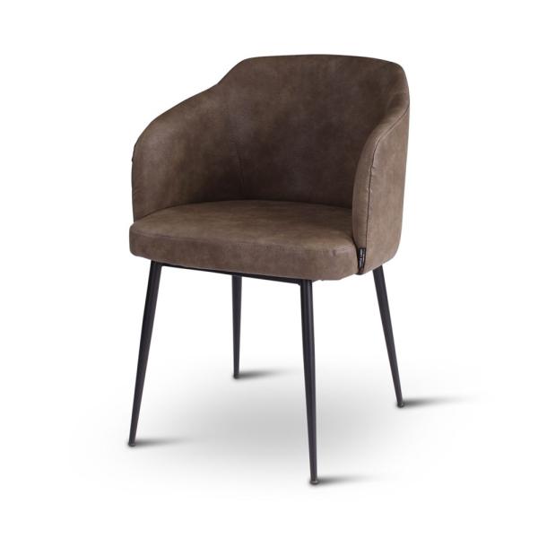 AMOR armchair with black metal legs