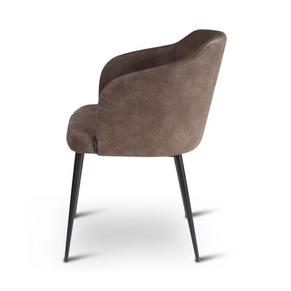 AMOR armchair with black metal legs