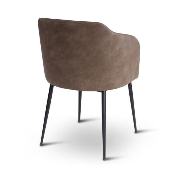 AMOR armchair with black metal legs