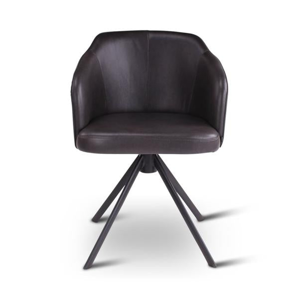 AMOR rotating chair with black metal leg