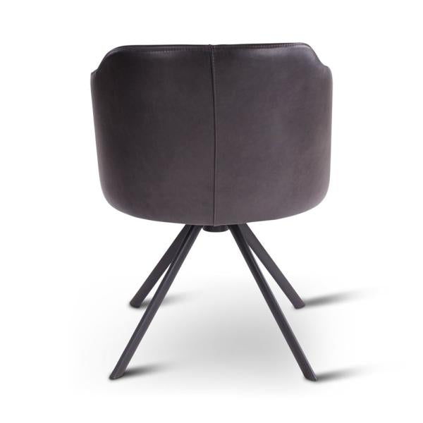 AMOR rotating chair with black metal leg