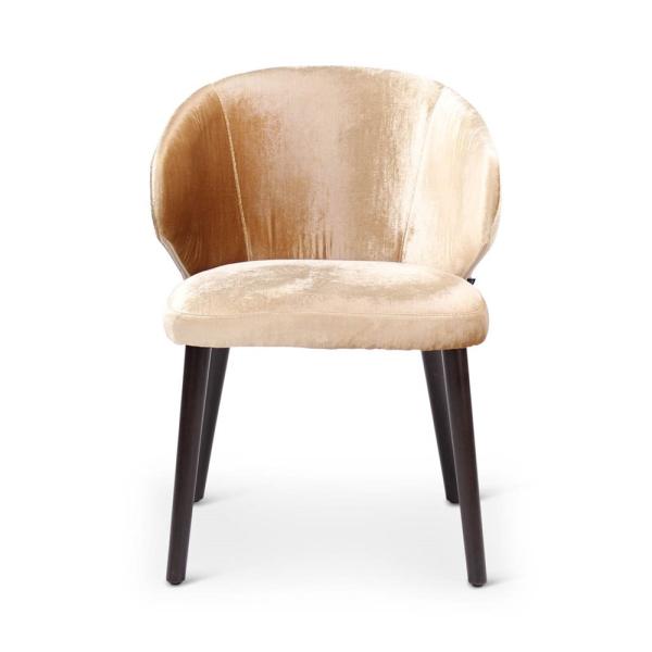 ANA armchair with round wooden legs