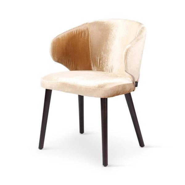ANA armchair with round wooden legs