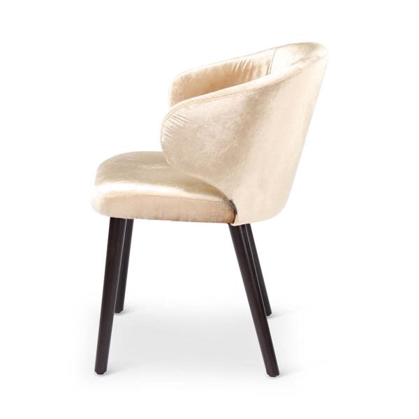 ANA armchair with round wooden legs