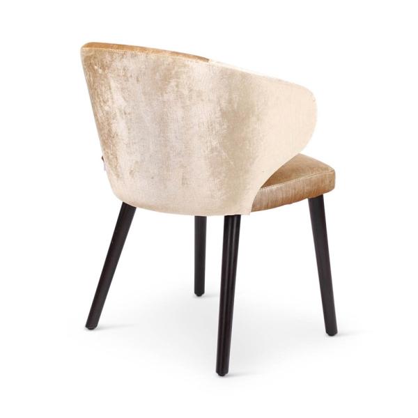 ANA armchair with round wooden legs