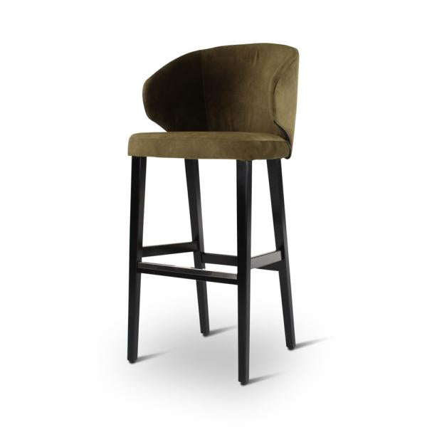 AXL bar chair with square wooden legs