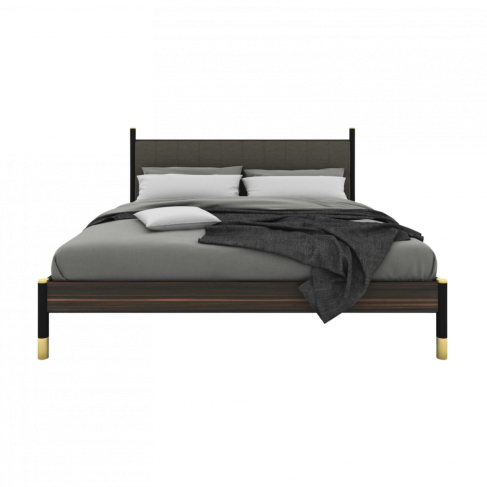 Chic Bali Ebony Bed in Grey: Stylish Comfort for Modern Bedrooms