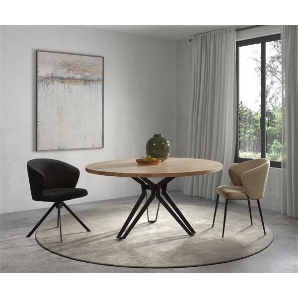 LOT armchair with black iron legs