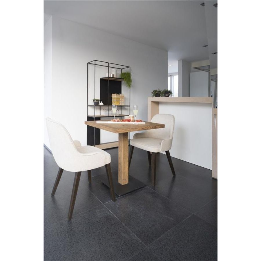 BEN armchair with square wooden legs