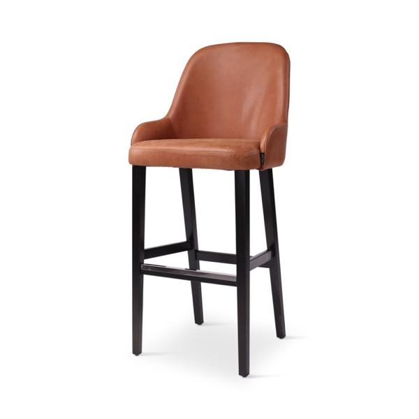 BEN bar chair with square wooden legs