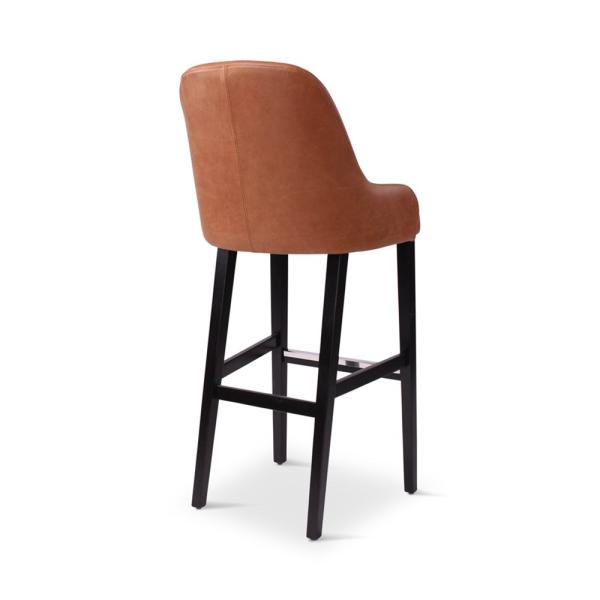 BEN bar chair with square wooden legs