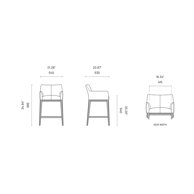 Carter Bar & Counter Chair: Osaka – Contemporary Elegance with Timeless Appeal