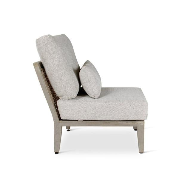 ANAIS center teak grey, beige weaving, incl cushions beige