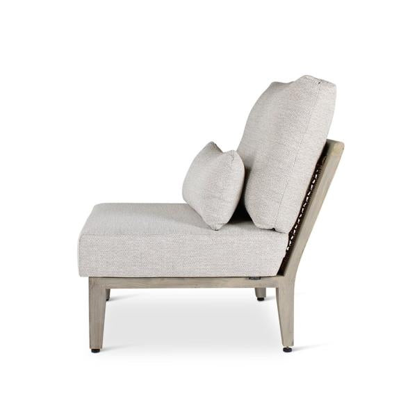 ANAIS center teak grey, beige weaving, incl cushions beige