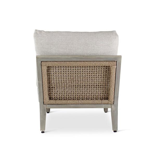 ANAIS center teak grey, beige weaving, incl cushions beige