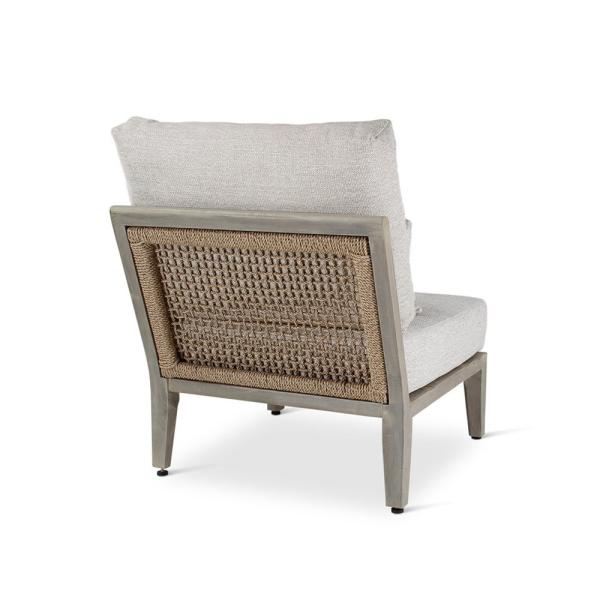 ANAIS center teak grey, beige weaving, incl cushions beige