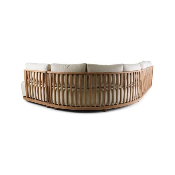 PISANG lounge set teak naturel incl cushion set cream