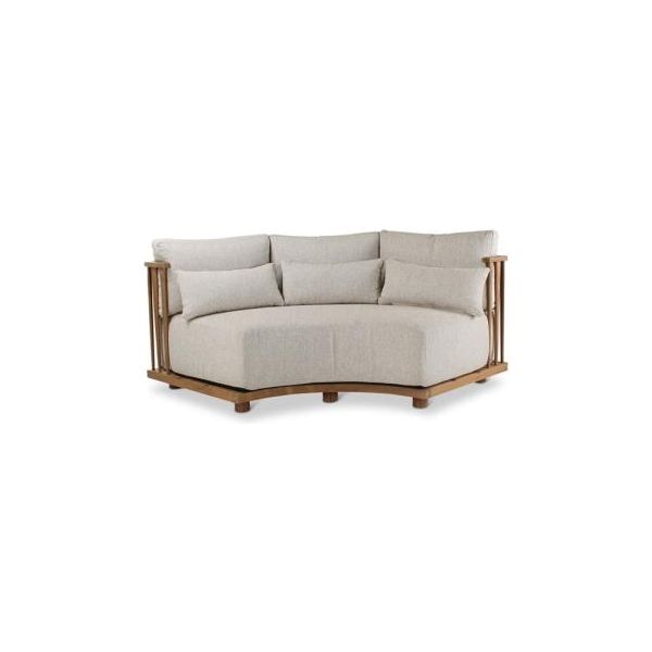 PISANG lounge set teak naturel incl cushion set cream