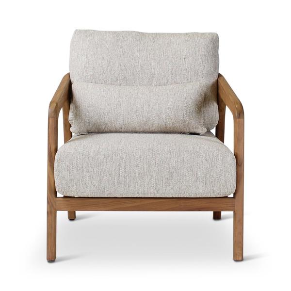 LISA lounge chair teak naturel incl cushions cream