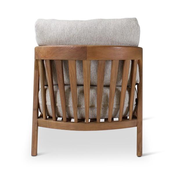 LISA lounge chair teak naturel incl cushions cream