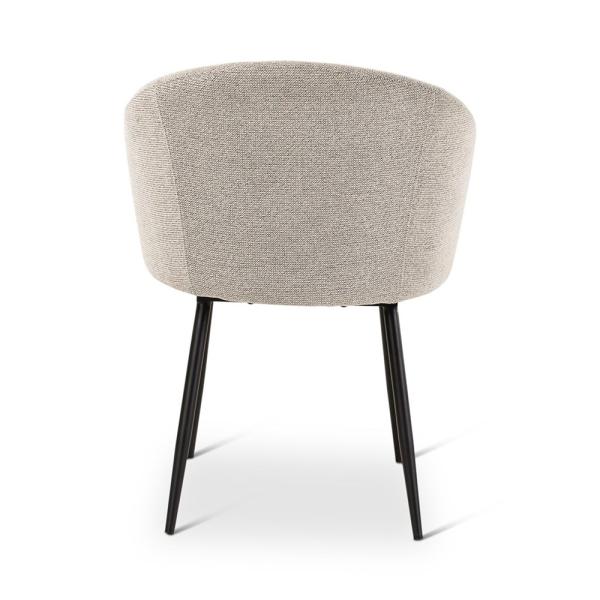 CRES armchair naturel, anthracite metal legs