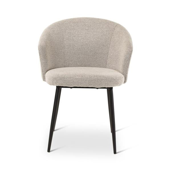 CRES armchair naturel, anthracite metal legs