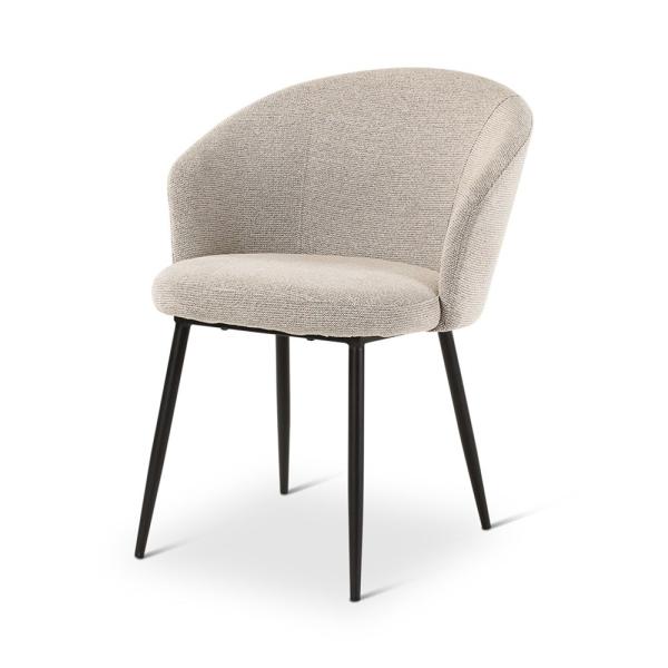 CRES armchair naturel, anthracite metal legs