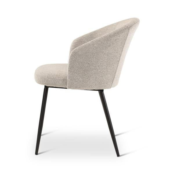 CRES armchair naturel, anthracite metal legs