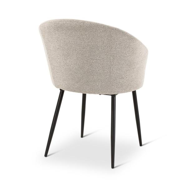 CRES armchair naturel, anthracite metal legs
