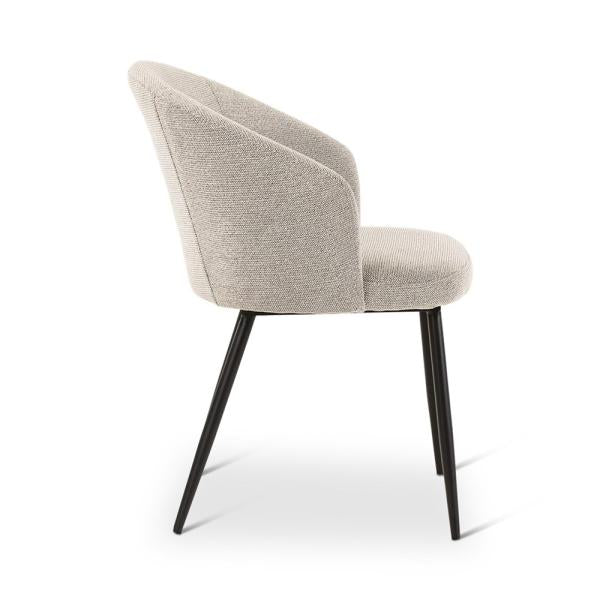 CRES armchair naturel, anthracite metal legs