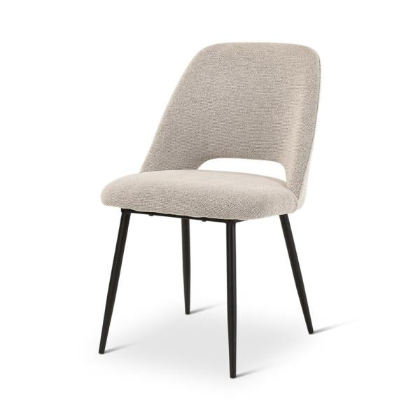 OMIS chair naturel, anthracite metal legs