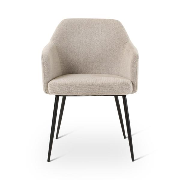 SOLIN armchair naturel, anthracite metal legs