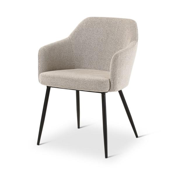 SOLIN armchair naturel, anthracite metal legs